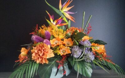 Arrangement de fleurs pour pierres tombales