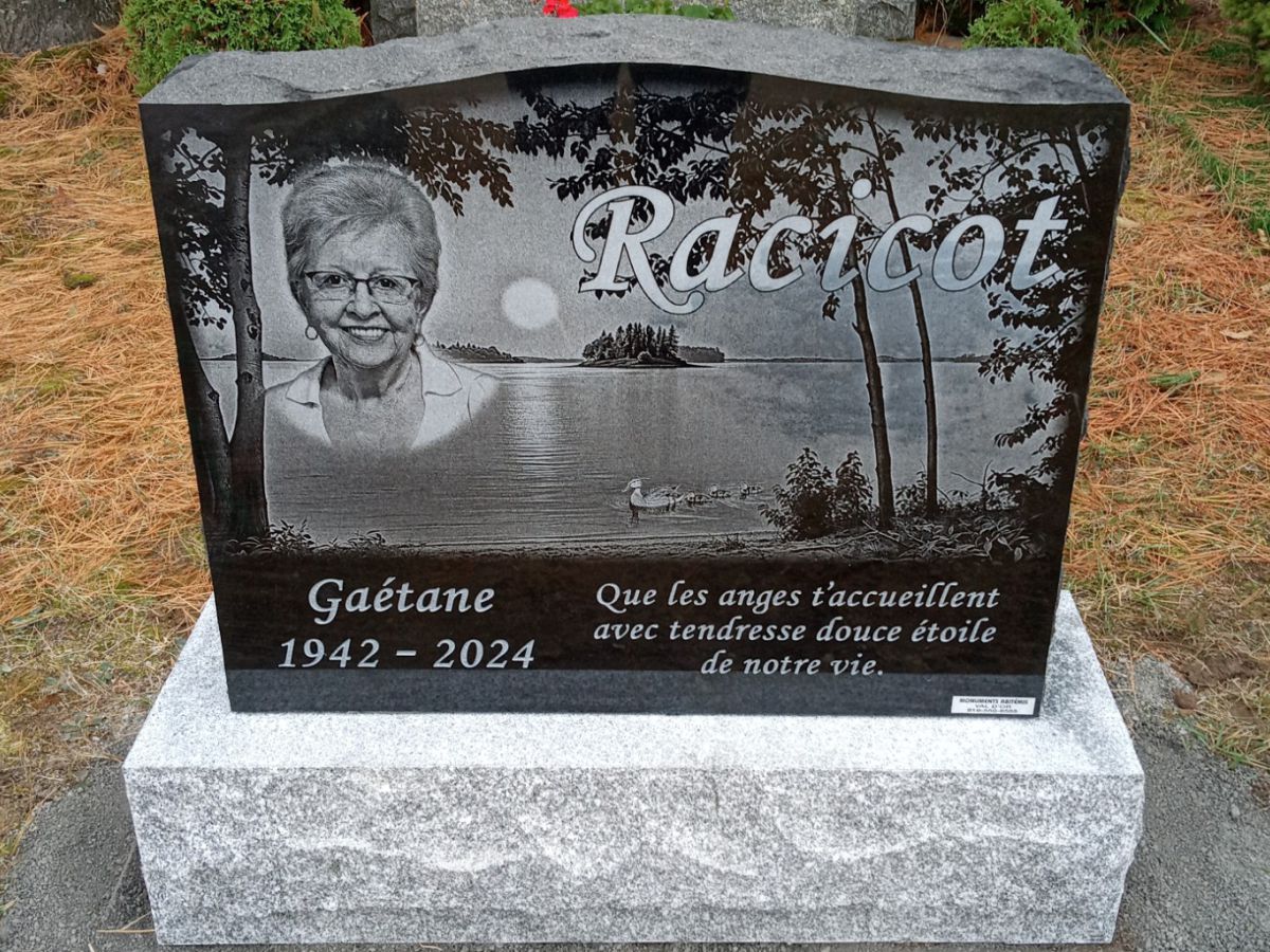 Personal impact. Racicot - Monuments Gagnon