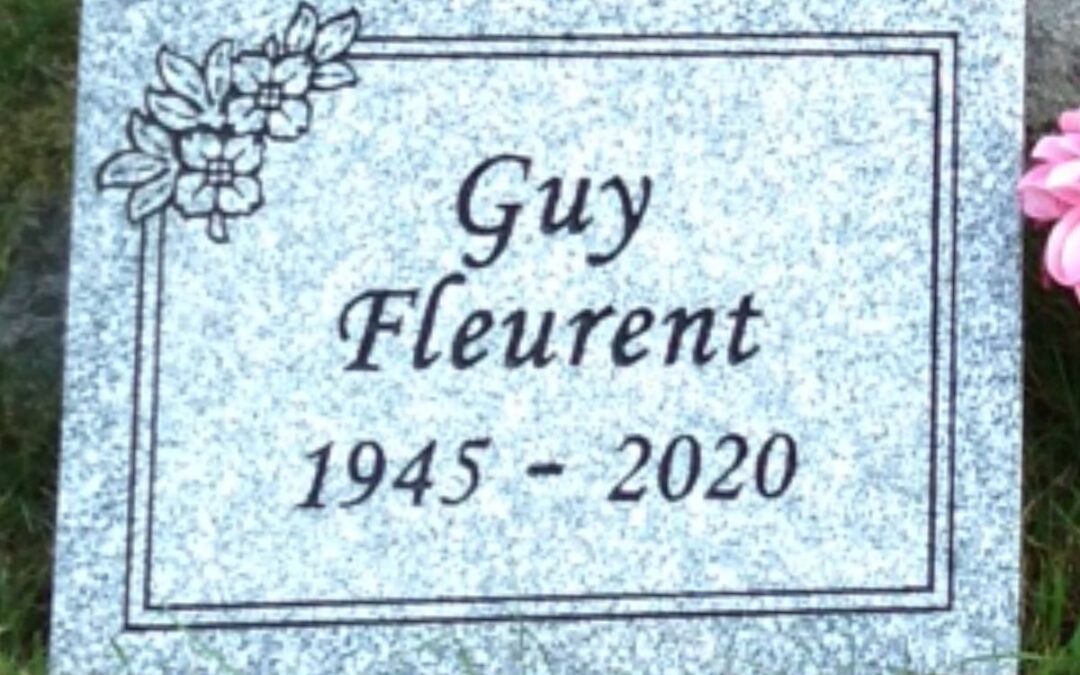 Plaque funéraire 20 – ligne contour et fleurs
