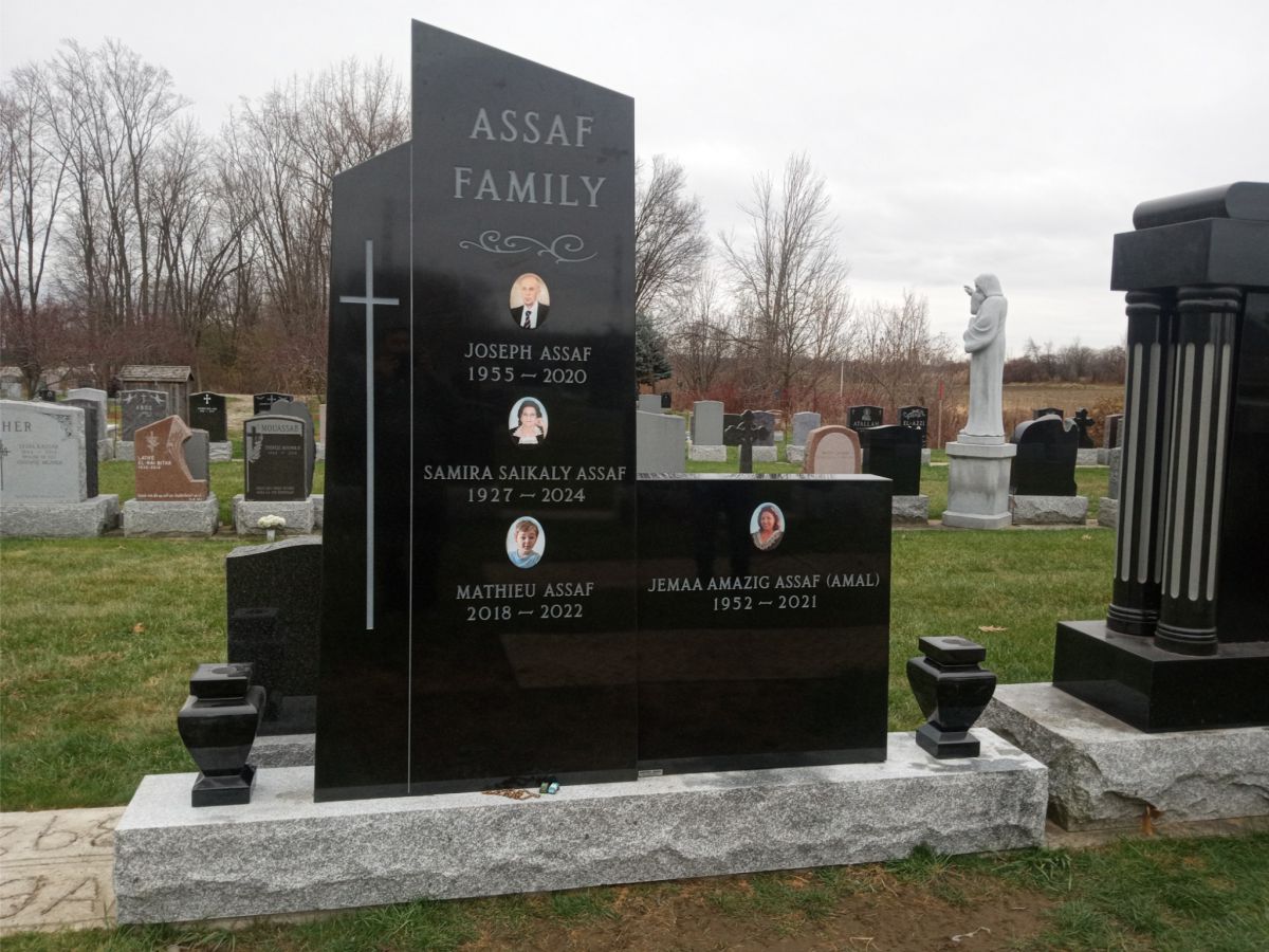 Assaf family tombstone project - Monuments Gagnon