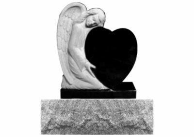 Sculpture coeur simple et ange MSG-10 mini
