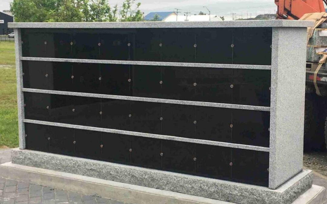 Columbarium de fabrique 32 niches en granit gris