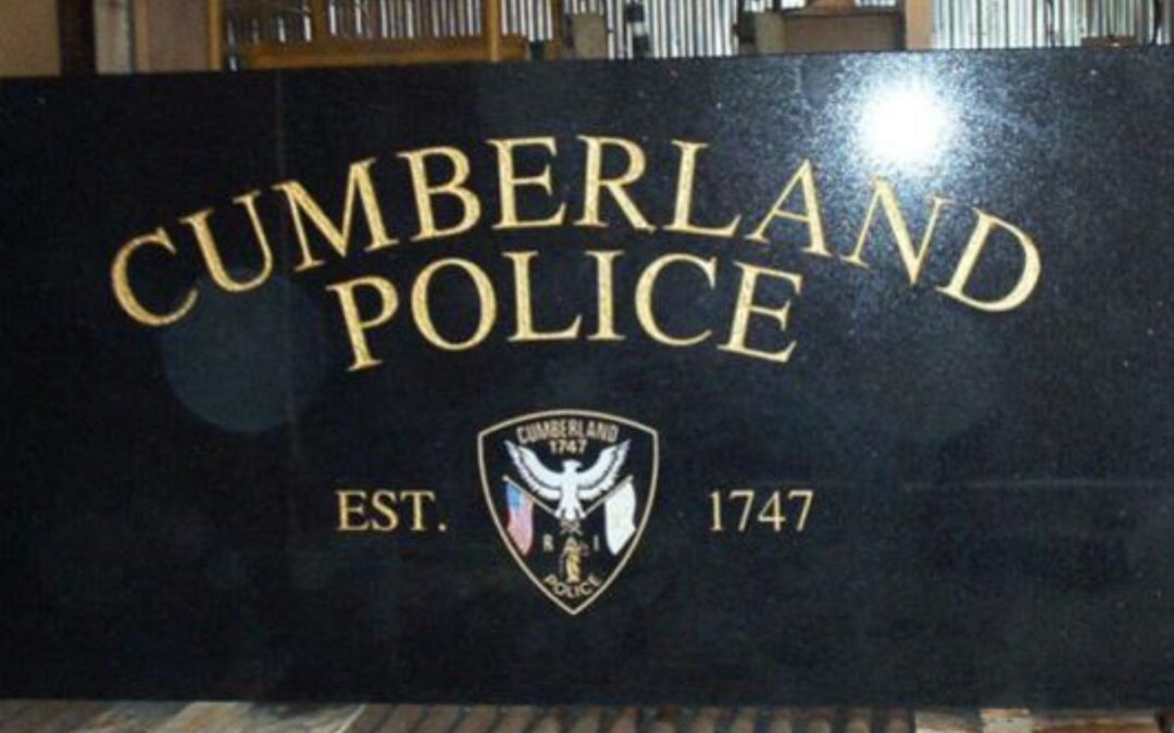 Projet institutionnel Enseigne Cumberland Police (RI) US