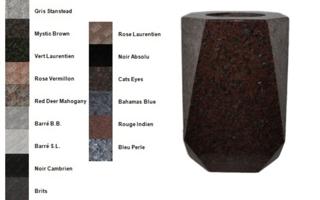 Pot à fleurs en granit avec angles